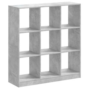 vidaXL Bibliothèque gris béton 102x32x108 cm bois d'ingénierie