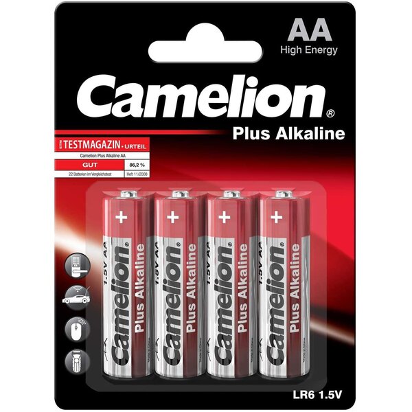 Blister 4 piles LR06/AA Plus Alcaline 1 5V CAMELION
