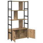 vidaXL Étagère Chêne artisanal 80 x 30 x 155 5 cm Bois d'ingénierie