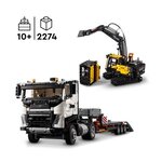LEGO Technic - Camion Volvo FMX et Pelleteuse Électrique EC230 - Set de Construction 42175