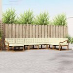 vidaXL Ensemble de canapés d'extérieur 8 Pièces Naturel et Crème