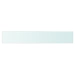 vidaXL Panneaux d'étagère 2 Pièces Verre Transparent 90 x 15 cm