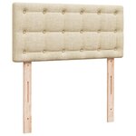 vidaXL Lit ottoman avec matelas crème 90x200 cm tissu