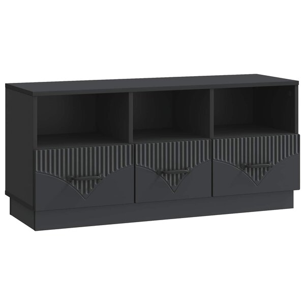vidaXL Meuble TV avec tiroir Noir 102 x 34 5 x 47 cm Bois d'ingénierie