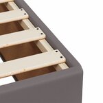 vidaXL Sommier à lattes de lit avec matelas Gris 140x200 cm Similicuir
