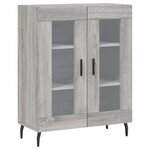 vidaXL Buffet haut Sonoma gris 69 5x34x180 cm Bois d'ingénierie