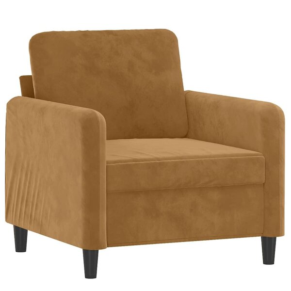 vidaXL Fauteuil Marron 60 cm Velours