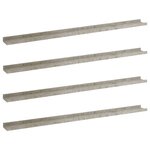 vidaXL Étagères murales 4 Pièces Gris béton 115x9x3 cm
