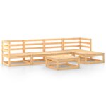 Salon de jardin meuble d'extérieur ensemble de mobilier 6 pièces bois de pin massif 02_0016995