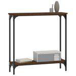 vidaXL Table console chêne marron 75x22 5x75 cm bois d'ingénierie