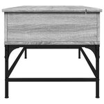 vidaXL Table basse sonoma gris 100x50x45 cm bois d'ingénierie et métal