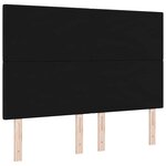vidaXL Tête de lit LED avec bandes LED Noir 144 cm tissu