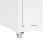 vidaXL Classeur mobile Blanc 28x41x69 cm Métal
