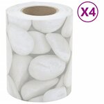 vidaXL Écrans d'intimités de jardin 4 Pièces aspect gravier de marbre PVC
