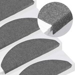 vidaXL Tapis d'escalier auto-adhésifs 10 Pièces gris 65x22 5x3 5 cm