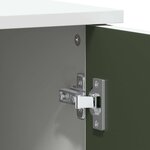 vidaXL Armoire tableau noir avec étagère Blanc Bois d'ingénierie
