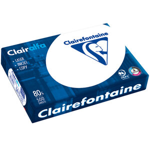 Ramette de 500 feuilles de papier A4 80g EFC blanc x 5 CLAIREFONTAINE