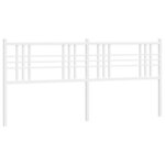 vidaXL Tête de lit de remplacement métal blanc 200 cm