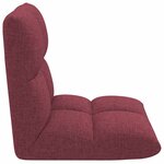 vidaXL Fauteuil de sol ajustable Bordeaux Tissu