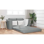 vidaXL Canapé-Lit Gris clair 148 x 71 x 83 cm tissu