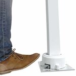 vidaXL Jeu de poteaux d'auvent blanc 450x245 cm fer