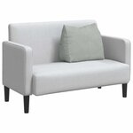 vidaXL Coussin de Dos Gris clair 60 x 20 x 50 cm