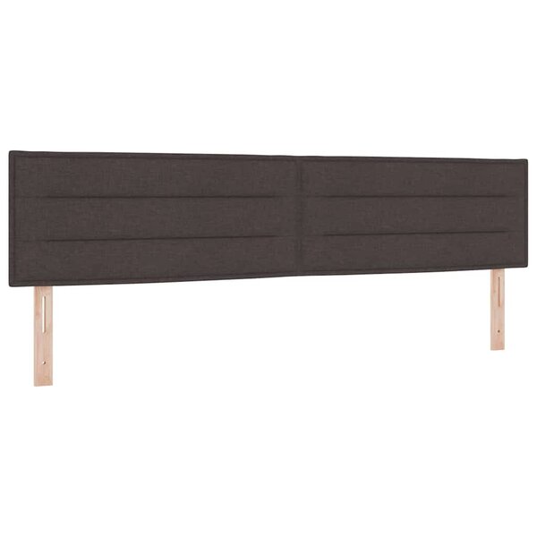 vidaXL Tête de lit Autre avec tête de lit Marron foncé 200 cm tissu
