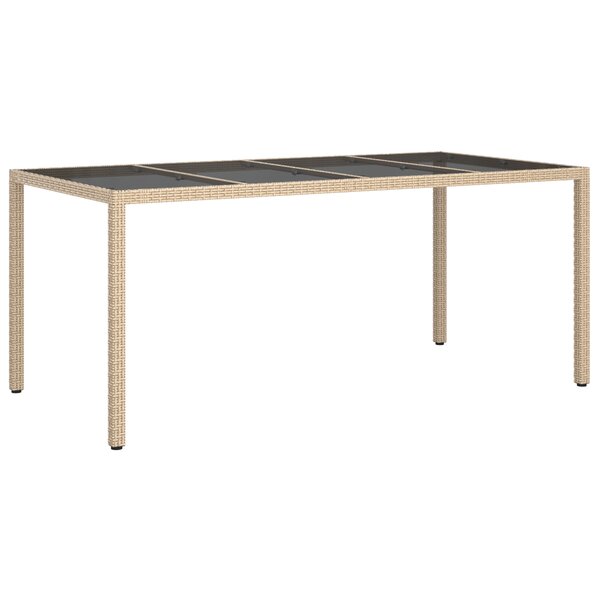 vidaXL Table de Salle à Manger de Jardin Beige 190x90x75 cm Rattan