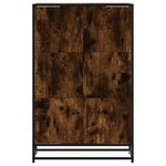 vidaXL Buffet haut chêne fumé 68x35x106 5 cm bois d'ingénierie métal