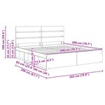 vidaXL Cadre de lit Chêne fumé 200 x 200 cm Pin massif