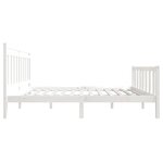 vidaXL Cadre de lit sans matelas blanc bois massif 140x190 cm