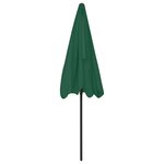 vidaXL Parasol de plage vert 200x125 cm