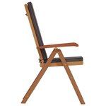 vidaXL Chaises de jardin confortables avec coussins - Set de 8 en teck massif