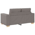 vidaXL Canapé 3 Pièces Taupe 221 x 80 x 80 cm Tissu en lin mélangé