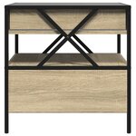 vidaXL Table basse avec LED Infinity chêne sonoma 50x50x51 cm