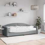 vidaXL Lit de jour avec matelas gris clair 90x200 cm tissu