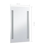 vidaXL Miroir mural à LED pour salle de bains 60x100 cm