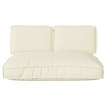 vidaXL Set de coussins de palette 3 Pièces Crème 120 x 80 x 12 cm