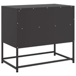 vidaXL Meuble TV noir 68x39x60 5 cm acier