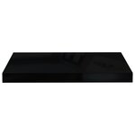 vidaXL Étagère murale flottante 4 Pièces Noir brillant 50x23x3 8 cm MDF