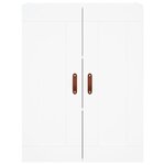 vidaXL Buffet haut Blanc 69 5x34x180 cm Bois d'ingénierie