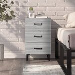 vidaXL Table de chevet sonoma gris 40x40x66 cm bois d'ingénierie
