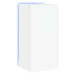 vidaXL Meuble TV mural avec lumières LED blanc 40 5x35x80 cm