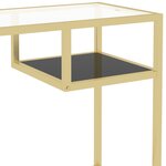 vidaXL Bureau d'ordinateur Transparent 100x36x74 cm Verre trempé