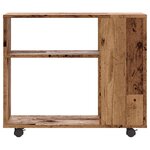 vidaXL Table d'appoint vieux bois 70x35x55 cm bois d'ingénierie
