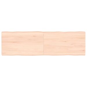 vidaXL Dessus de table bois massif non traité bordure assortie