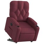 vidaXL Fauteuil inclinable rouge bordeaux tissu