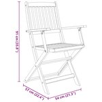 vidaXL Ensemble à manger d'extérieur pliable 9Pièces Bois d'acacia solide