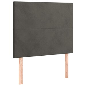 vidaXL Têtes de lit 2 Pièces Gris foncé 80x5x78/88 cm Velours