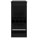 vidaXL Table de bar Chêne noir 90 x 47.5 x 103.5 cm Bois d'ingénierie